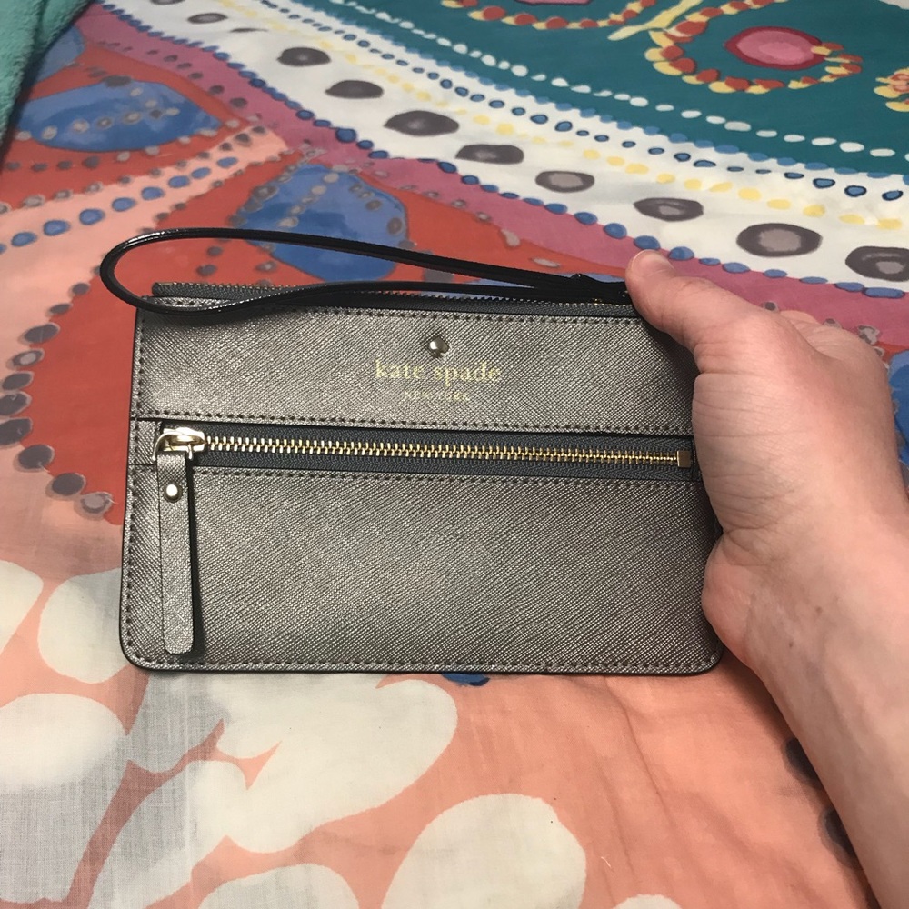 Silver Kate Spade Wristlet